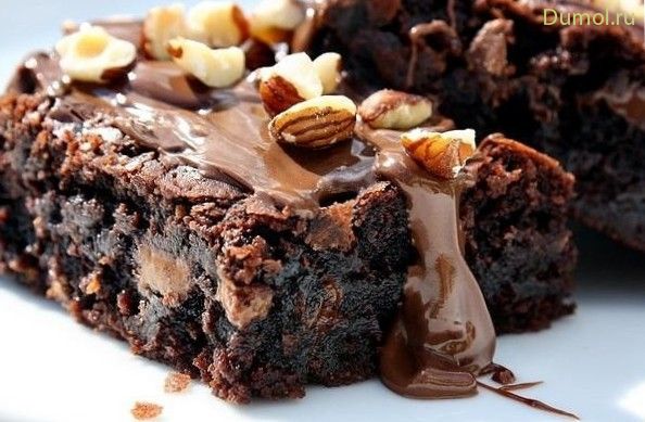 Домашние шоколадные брауни с грецкими орехами (домашние, шоколадные, брауни) Домашние шоколадные брауни с грецкими орехами