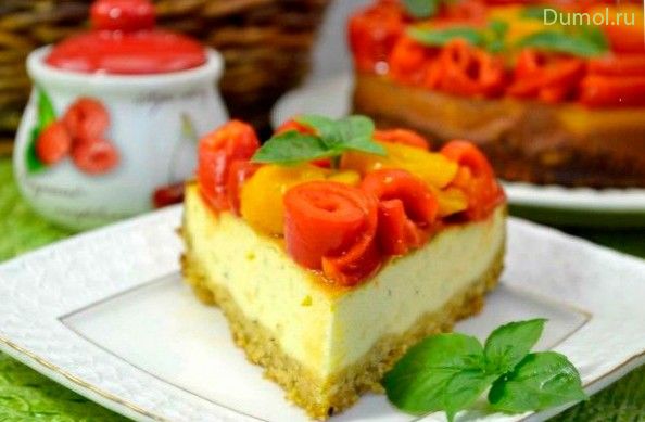 Домашний чизкейк с болгарским перцем (домашний, чизкейк, болгарским) Домашний чизкейк с болгарским перцем