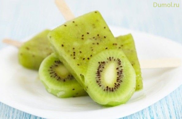 Домашний фруктовый лед с киви (домашний, фруктовый, киви) Домашний фруктовый лед с киви