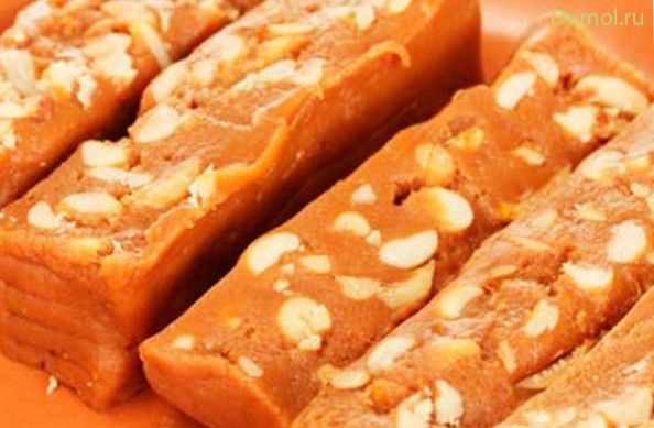 Домашний щербет с дробленым арахисом