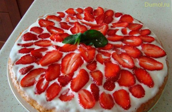 Домашний торт "Клубника"