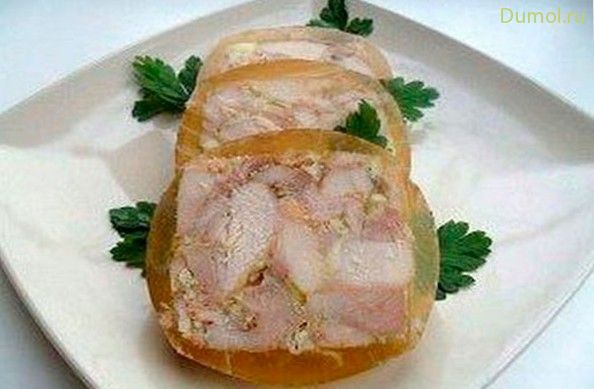 Домашняя куриная ветчина с чесноком (домашняя, куриная, ветчина, пищевой) Домашняя куриная ветчина с чесноком