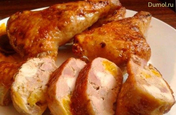 Фаршированные куриные ножки с апельсином