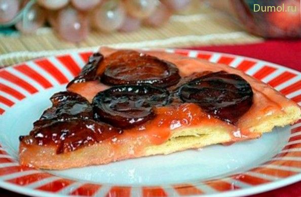 Французский карамельный пирог со сливами