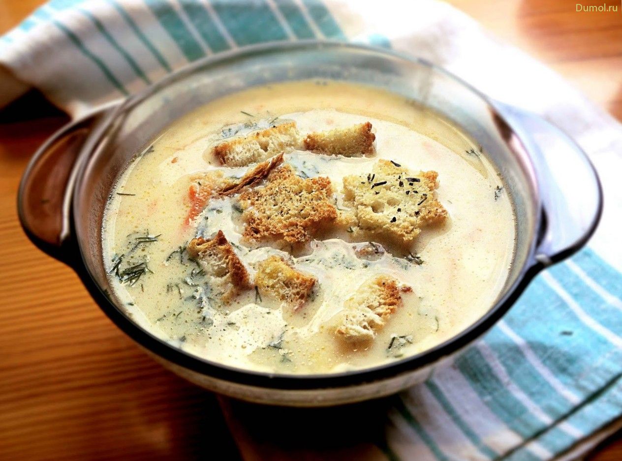 Французский сырный суп с курицей