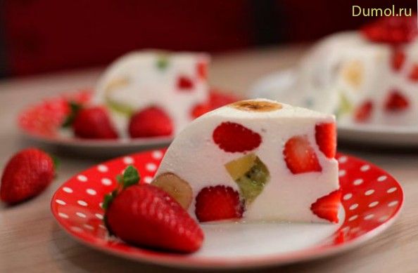 Фруктовый десерт из творога без выпечки