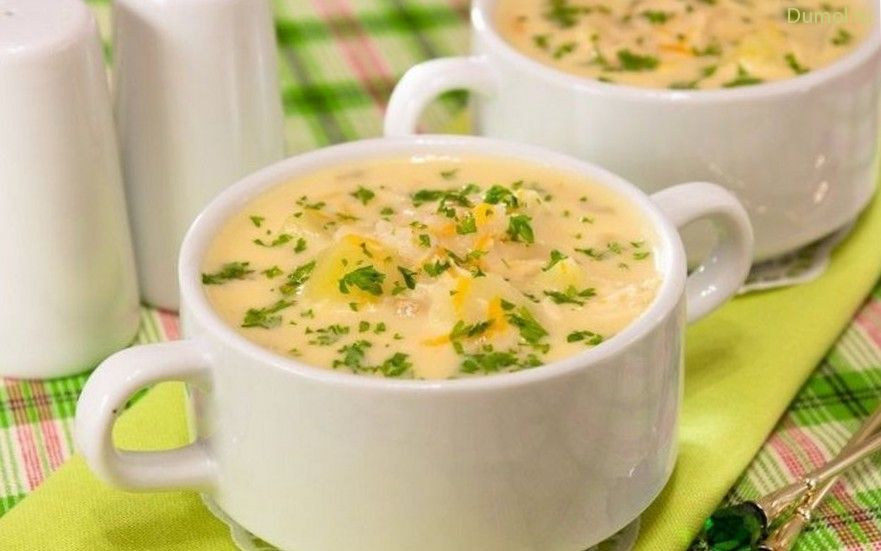 Грибной суп с сыром и куриным филе (грибной, сыром) Грибной суп с сыром и куриным филе