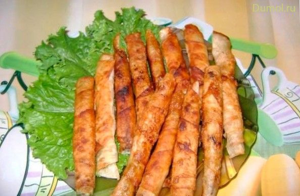 Хрустящий рулет из армянского лаваша (хрустящий, рулет) Хрустящий рулет из армянского лаваша