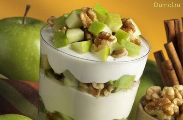 Яблочный парфе с мюсли и йогуртом (яблочный, парфе, мюсли) Яблочный парфе с мюсли и йогуртом
