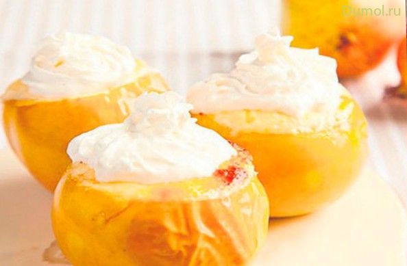 Яблоки со сливками по-американски