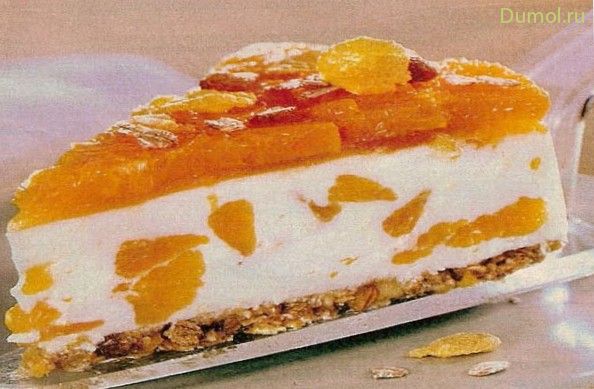 Йогуртовый торт с мандаринами и мюсли (йогуртовый, торт, творог, маринад) Йогуртовый торт с мандаринами и мюсли