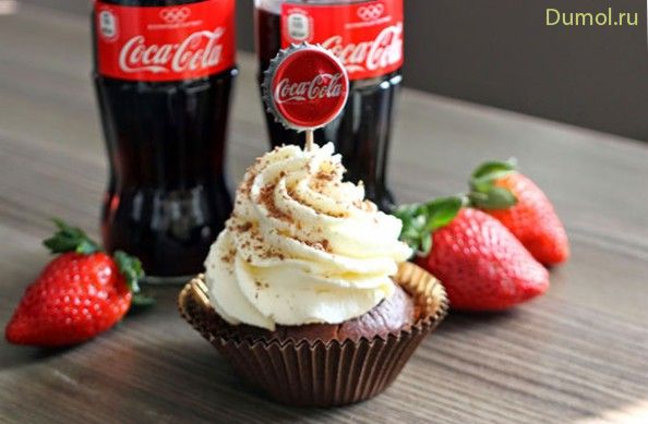 Капкейки по-американски с кока-колой