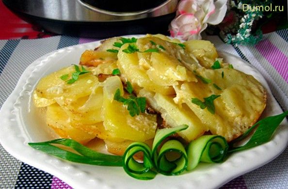Картофель с курицей под сливками (картофель, курицей, сливками) Картофель с курицей под сливками