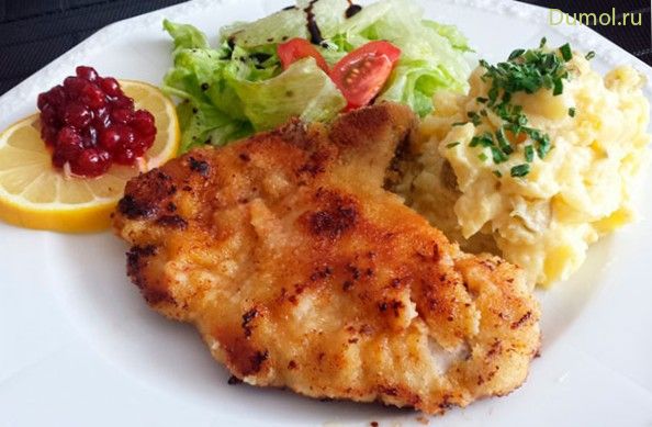 Картофельно-мясные шницели