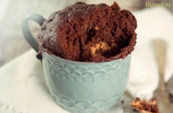 Кекс из пасты Nutella в микроволновке