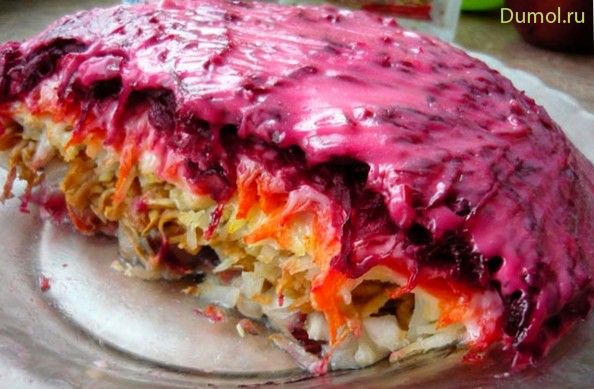 Классическая сельдь под шубой по-домашнему