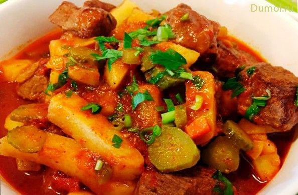 Классическое азу из говядины по-татарски (классическое, говядины, по-татарски) Классическое азу из говядины по-татарски