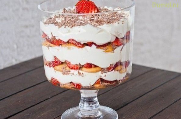 Клубничный тирамису - трайфл на десерт