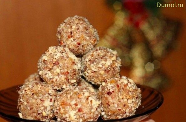 Конфеты «Творожные шарики» с орехами