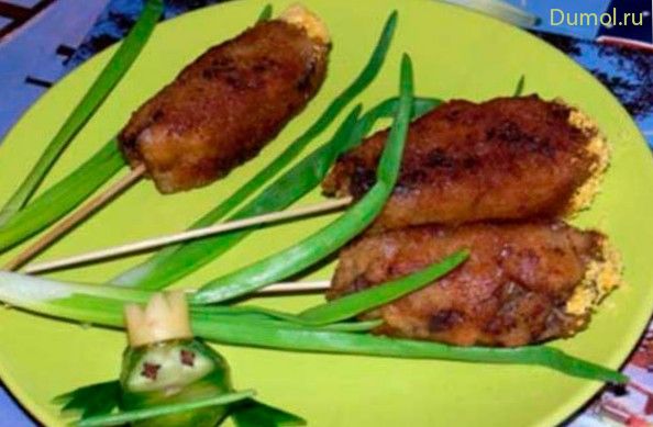 Котлеты мясные «Камыши» с грибами и сыром