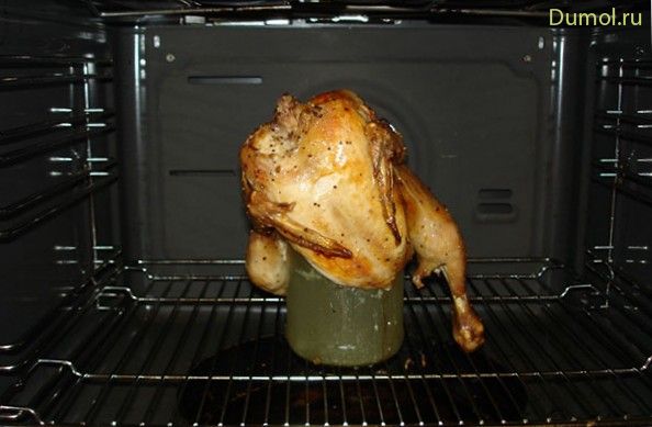 Курица на банке (курица, банке, жир) Курица на банке