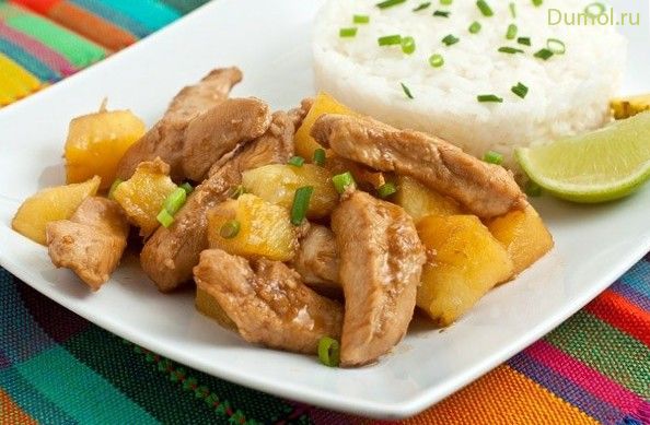 Курица соленая с ананасом по-скандинавски