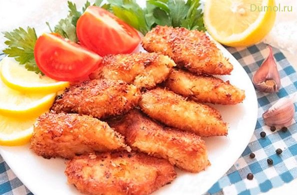 Куриная грудка в кокосовых хлопьях