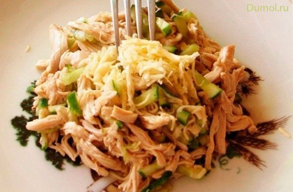 Куриный салат с огурцами под соевым соусом (куриный, салат) Куриный салат с огурцами под соевым соусом
