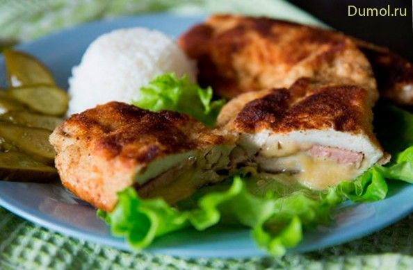 Куриный шницель «Кордон блю» (куриный, шницель, кордон, пищевой) Куриный шницель «Кордон блю»