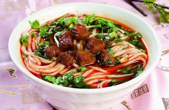 Лагман с говядиной и домашней лапшой