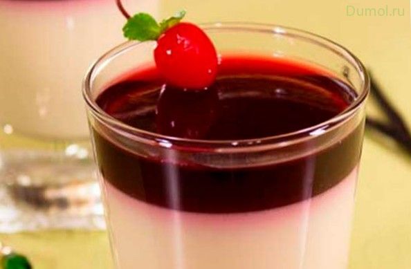 Ласковая панна котта с вишневым желе