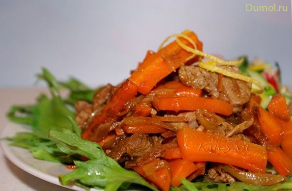 Ласковая телятина с морковью в мультиварке