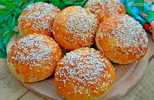 Ласковые булочки с кунжутом