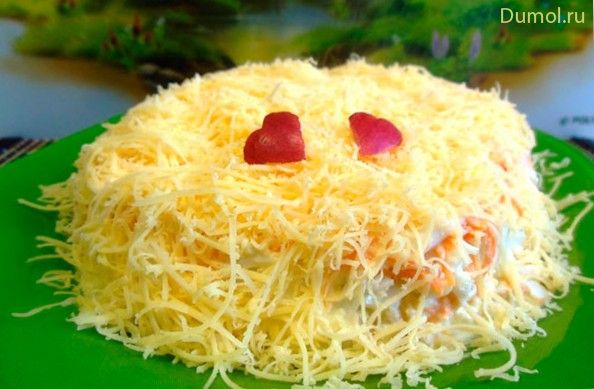 Нежный диетический слоеный салат (нежный, диетический) Нежный диетический слоеный салат