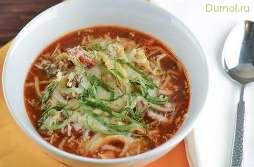 Лазанья-суп с мясным фаршем (лазанья-суп, мясным) Лазанья-суп с мясным фаршем