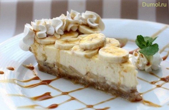 Легкий бананово-творожный десерт