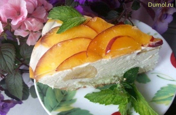 Легкий бланманже с фруктами