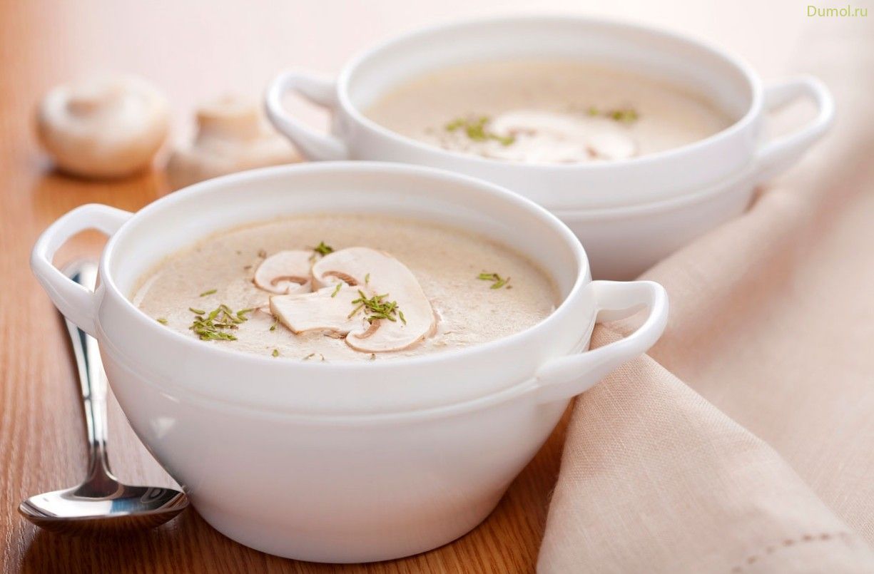 Легкий крем-суп из шампиньонов со сливками (легкий, крем-суп) Легкий крем-суп из шампиньонов со сливками