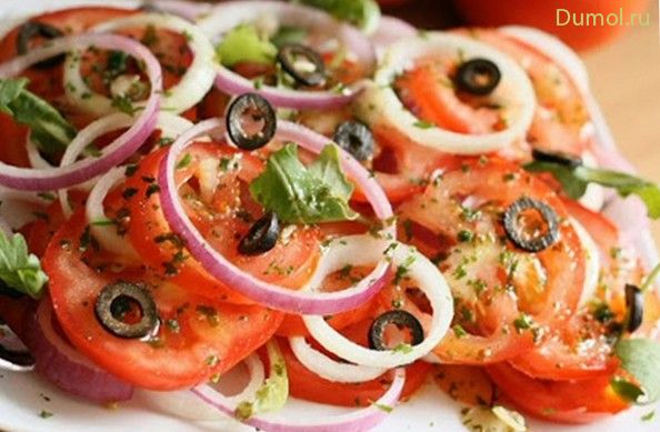 Легкий салат с помидорами, оливками и кинзой (легкий, салат) Легкий салат с помидорами, оливками и кинзой