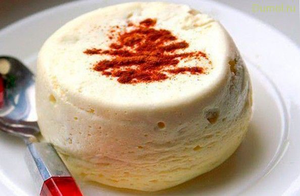 Легкое творожное суфле с фруктами