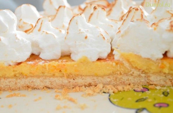 Лимонный тарт со сгущенным молоком