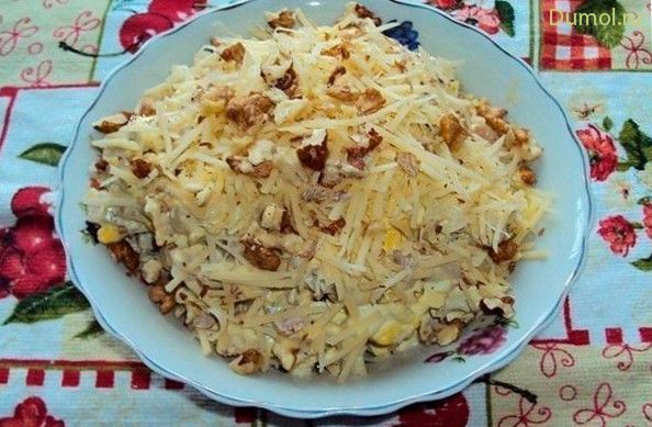 Мясной салат «Сытый гость»