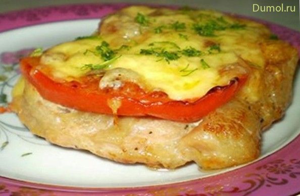Мясо по-французски с помидорами (мясо, по-французски, помидорами, пищевой) Мясо по-французски с помидорами