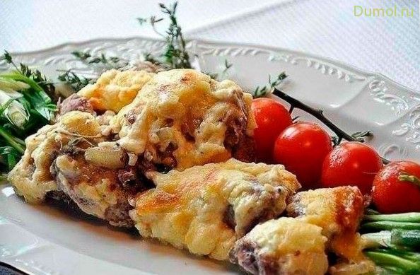 Мясо по-французски со сливками и пармезаном (мясо, по-французски, жир) Мясо по-французски со сливками и пармезаном