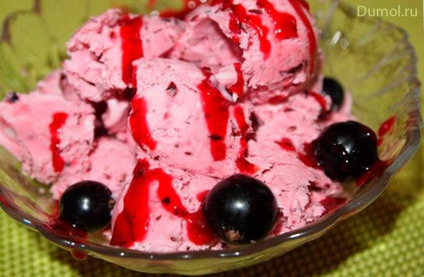 Мороженое на сливках с тёмной смородиной (мороженое, сливках) Мороженое на сливках с тёмной смородиной