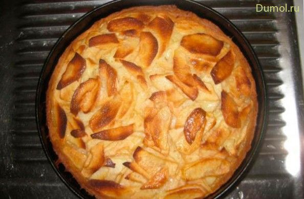 Необыкновенный яблочный пирог с заливкой (необыкновенный, яблочный) Необыкновенный яблочный пирог с заливкой