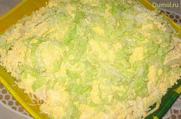 Простой салат «Лебединый пух» (несложный, салат, лебединый, капуста, маринад) Простой салат «Лебединый пух»