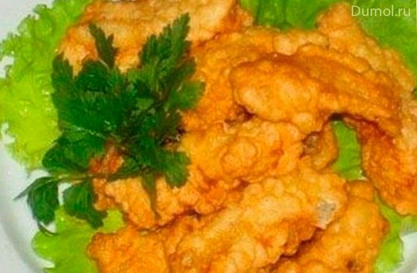 Нежное филе трески в кефирном кляре