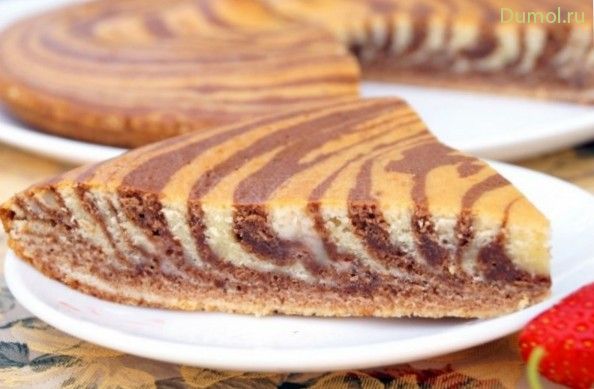 Нежный кекс «Зебра» в мультиварке (нежный, кекс, зебра) Нежный кекс «Зебра» в мультиварке