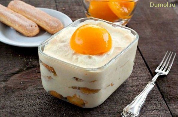 Нежный персиковый тирамису